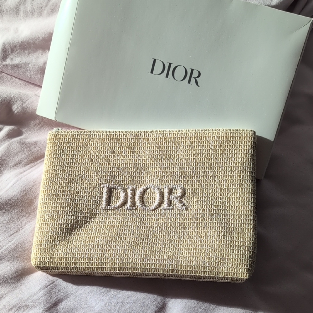 Dior Ivory Textured Clutch